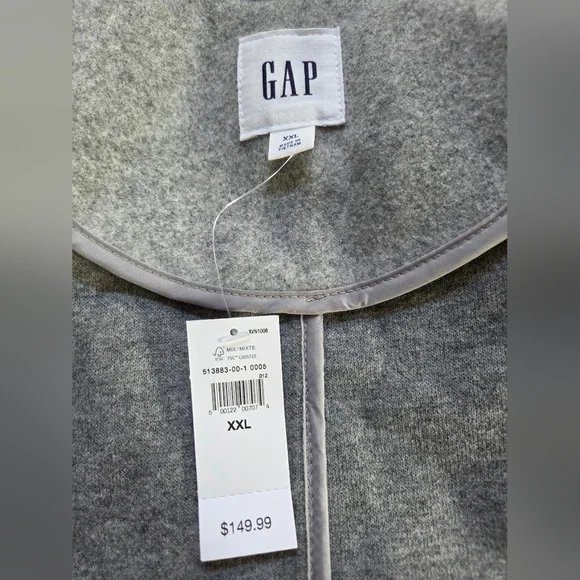 Gap Factory Light Gray Relaxed Topcoat In XXL - Picture 12 of 13